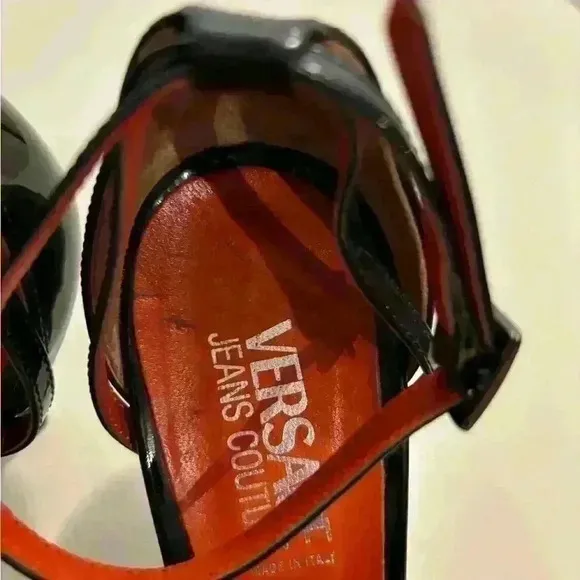 Versace Jeans Couture Patent Leather Sandals