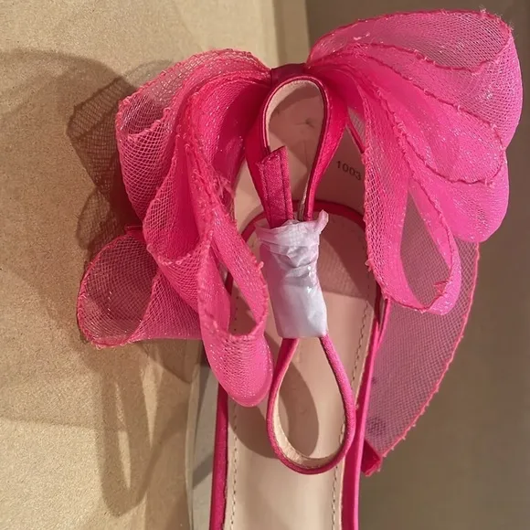 Vertundy Women's Bow Stiletto High Heel in fuchsia ￼