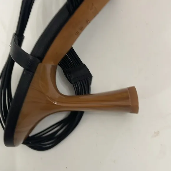 Vince Black Leather Strappy Women's 3.5 Inch Heels Size 9 (40)