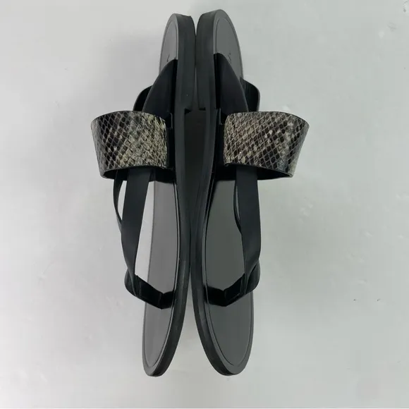 VINCE. Black Snakeskin Flip‎ Flop Thong Sandals
