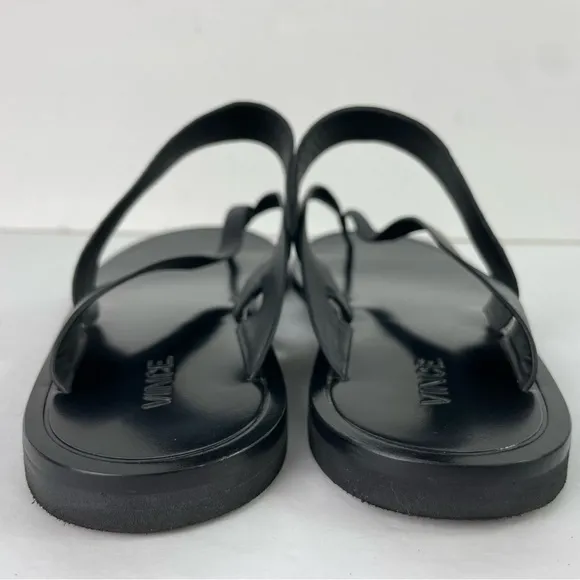 VINCE. Black Snakeskin Flip‎ Flop Thong Sandals