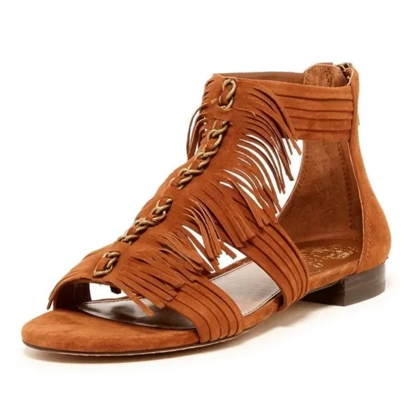 {Vince Camuto} Hershell Suede Fringe Sandals