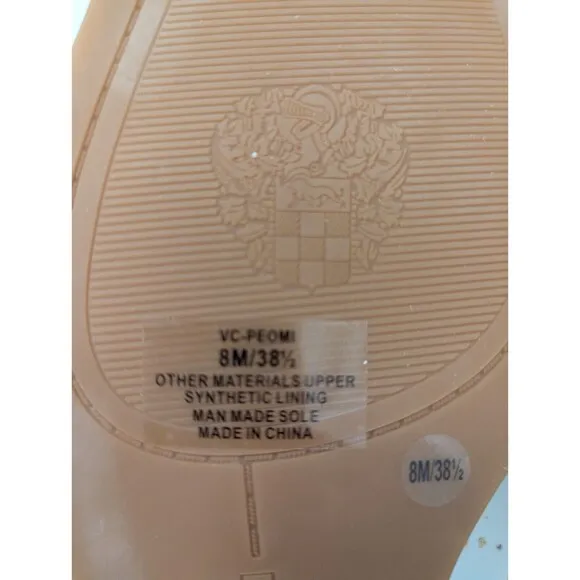 VINCE CAMUTO PEOMI SLIP-ON OPEN TOE MICROSUEDE SANDALS GREEN WOMEN'S SZ 8 M