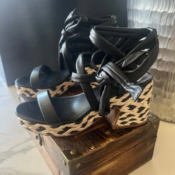 Vince Camuto Roreka Leather Heels in Black