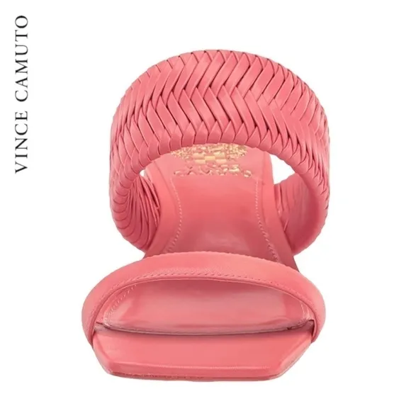 VINCE CAMUTO Shamira Woven Double Strap Sandals In Pink