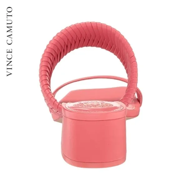 VINCE CAMUTO Shamira Woven Double Strap Sandals In Pink