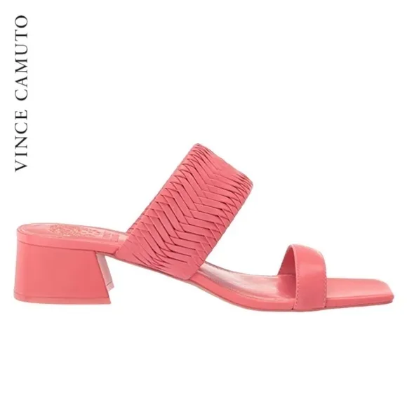 VINCE CAMUTO Shamira Woven Double Strap Sandals In Pink