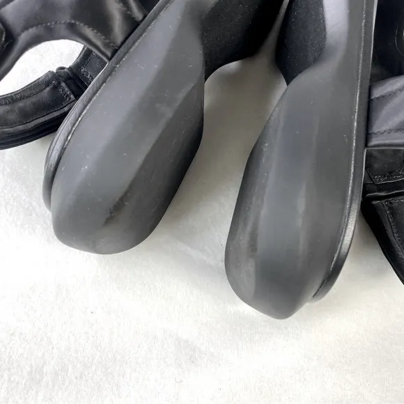 Vince Fresca Satin Strappy Sandals 8.5 Black Sporty Chunky