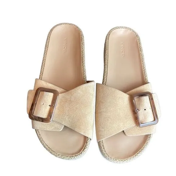 Vince Grant Espadrille Slide Jute Sandals Size 10M