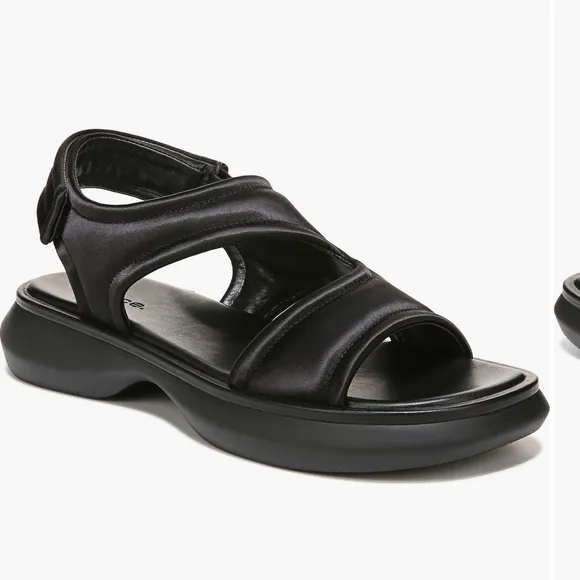 Vince Women's Fresca Black Strappy Slingback Sport Sandals Size 7 (MSRP $285)