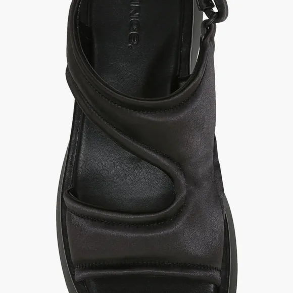 Vince Women's Fresca Black Strappy Slingback Sport Sandals Size 7 (MSRP $285)
