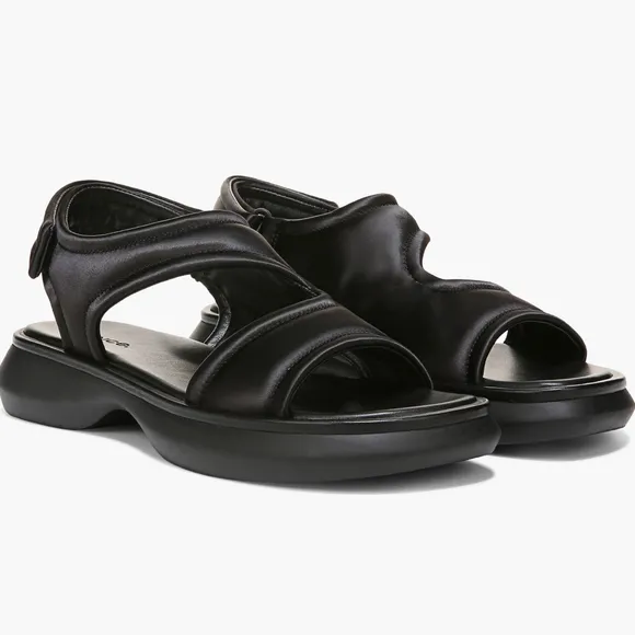 Vince Women's Fresca Black Strappy Slingback Sport Sandals Size 7 (MSRP $285)