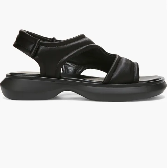 Vince Women's Fresca Black Strappy Slingback Sport Sandals Size 7 (MSRP $285)