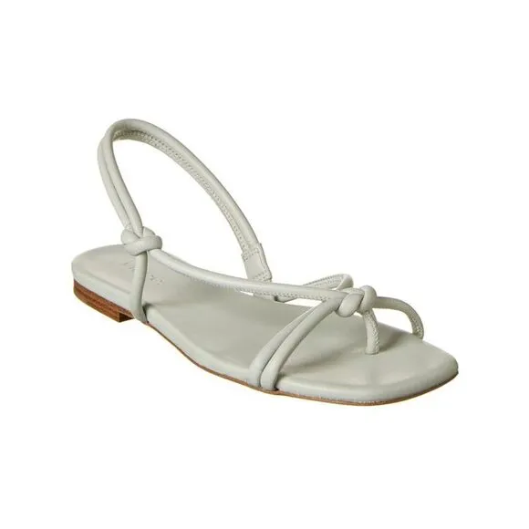 VINCE. Womens Green Straps Doyle Toe Block Heel Slip On Leather Sandals 9.5 M