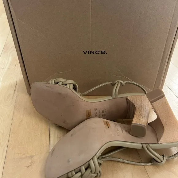 Vince Women's Quenelle Strappy Sandals Tan Braided