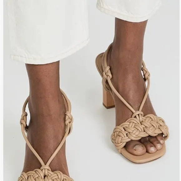 Vince Women's Quenelle Strappy Sandals Tan Braided