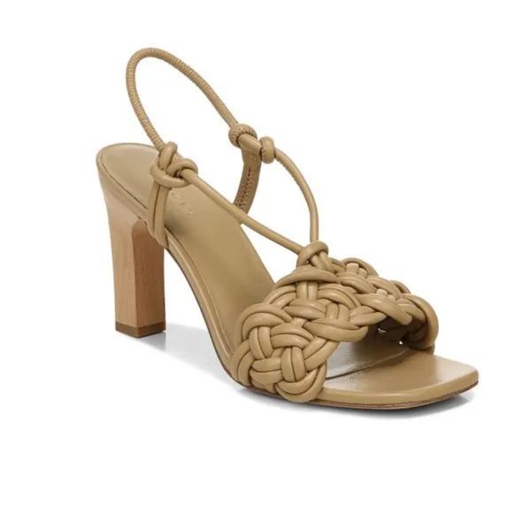 Vince Women's Quenelle Strappy Sandals Tan Braided