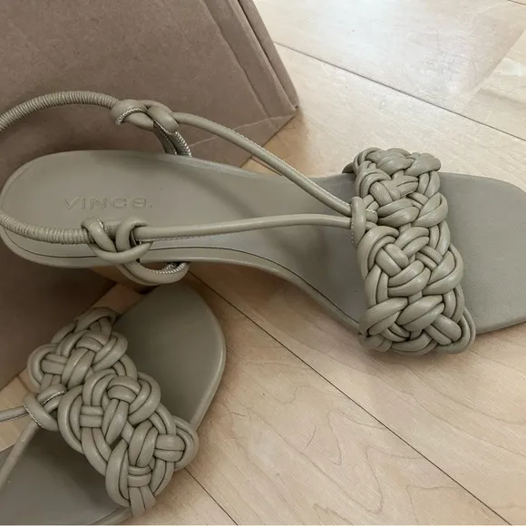 Vince Women's Quenelle Strappy Sandals Tan Braided
