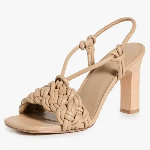 Vince Women's Quenelle Strappy Sandals Tan Braided