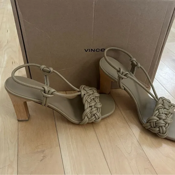 Vince Women's Quenelle Strappy Sandals Tan Braided