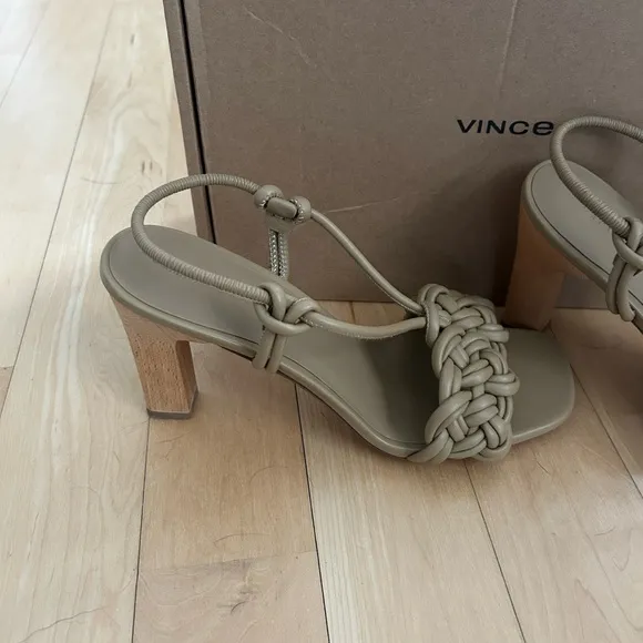 Vince Women's Quenelle Strappy Sandals Tan Braided