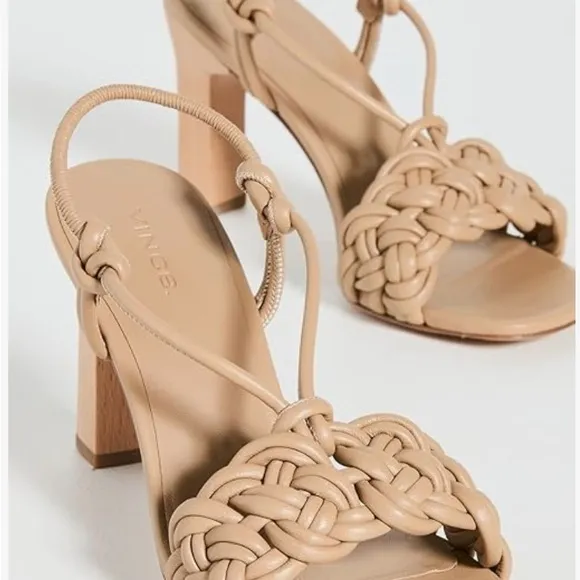 Vince Women's Quenelle Strappy Sandals Tan Braided