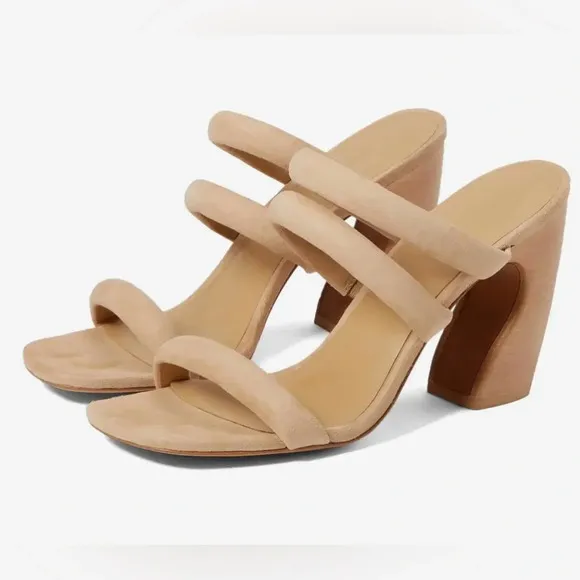 VinceWomen's Dara Slip On Strappy High Heel Sandals Sz 7.5