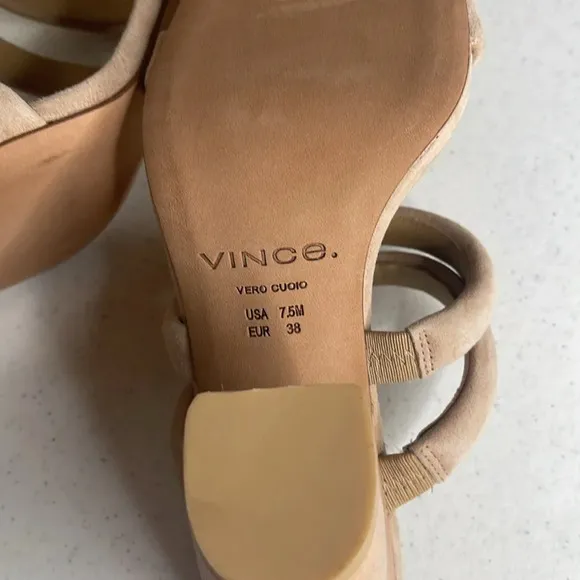 VinceWomen's Dara Slip On Strappy High Heel Sandals Sz 7.5