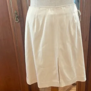 Vintage 80s Liz Claiborne Lizsport skirt cream ivory knee length women’s size 8