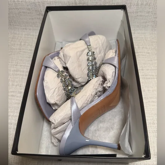 Vintage, Discontinued Giuseppe Zanotti Cleef Lavender Jewel Sandals, Size 7