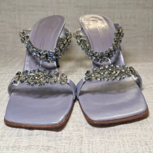 Vintage, Discontinued Giuseppe Zanotti Cleef Lavender Jewel Sandals, Size 7
