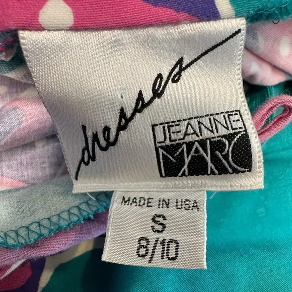 Vintage Jeanne Marc Cat Print Halter Dress 80s Festival Retro Y2K USA Made Sz S
