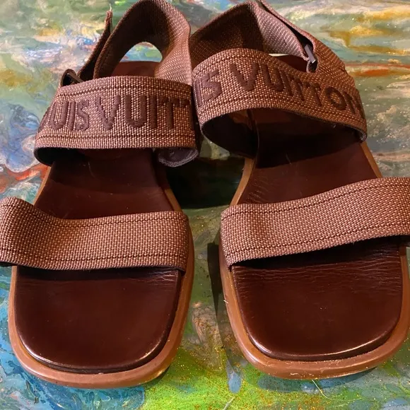 Vintage Louis Vuitton Brown Sandals Size 10.5