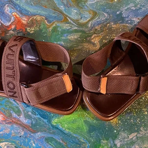 Vintage Louis Vuitton Brown Sandals Size 10.5