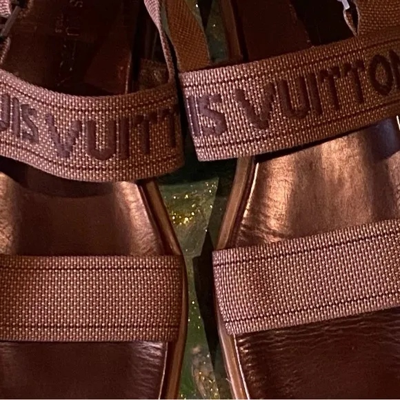 Vintage Louis Vuitton Brown Sandals Size 10.5