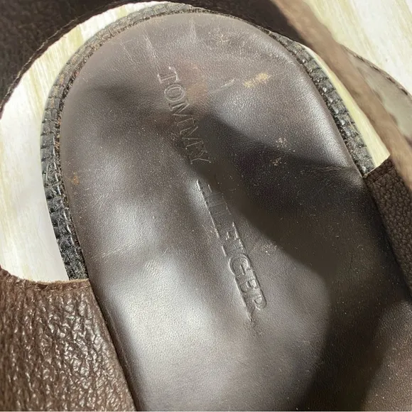 Vintage Tommy Hilfiger Brown 100% Leather Fisherman Sandals