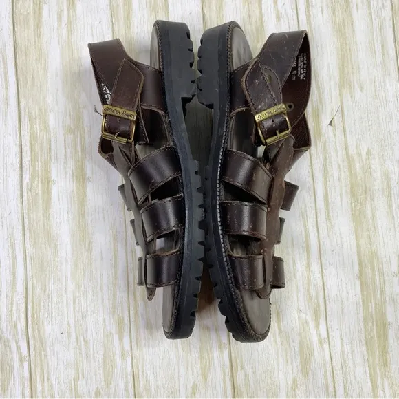 Vintage Tommy Hilfiger Brown 100% Leather Fisherman Sandals
