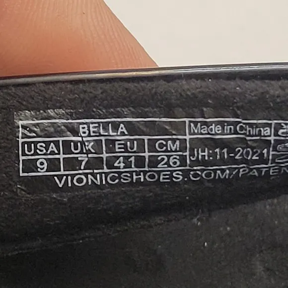 Vionic Bella Sandals Women's Size US 9 EU 41 Black Toe Post Slip Ons NWOB