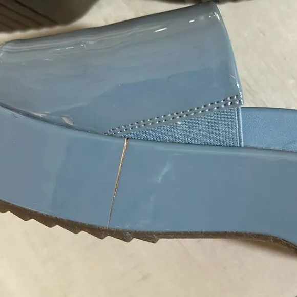 VIONIC Blue Patent Slide Sandal