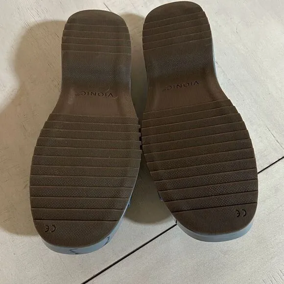 VIONIC Blue Patent Slide Sandal