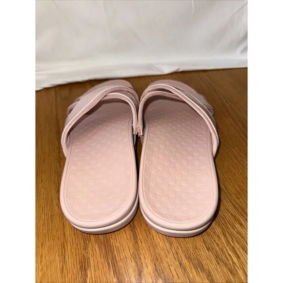 VIONIC Cross Strap Slide Orthotic Sandals Women's Size 8 Pink NEW