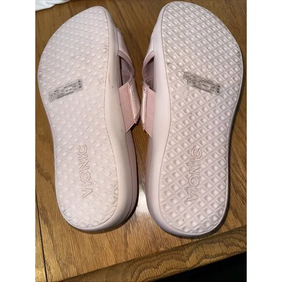 VIONIC Cross Strap Slide Orthotic Sandals Women's Size 8 Pink NEW