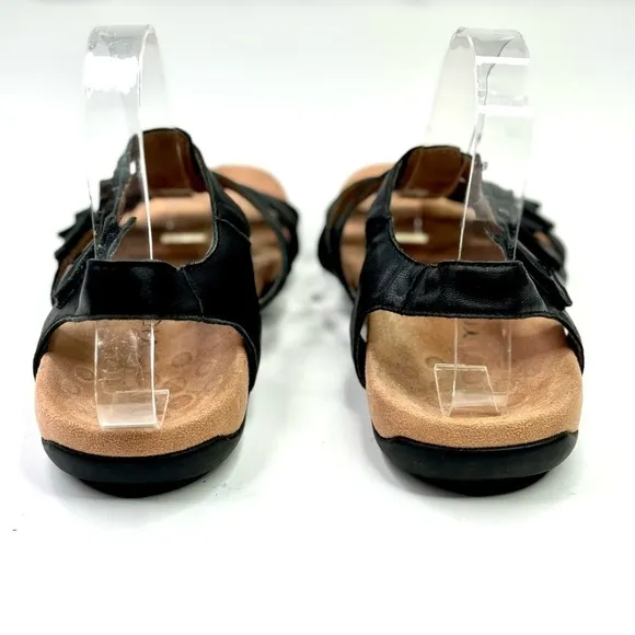 Vionic Harissa sandals orthopedic comfort leather upper hook and loop straps 8 W