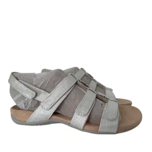 Vionic Women's Silver Adjustable Back Strap Walking Sandals Size 8 NEW