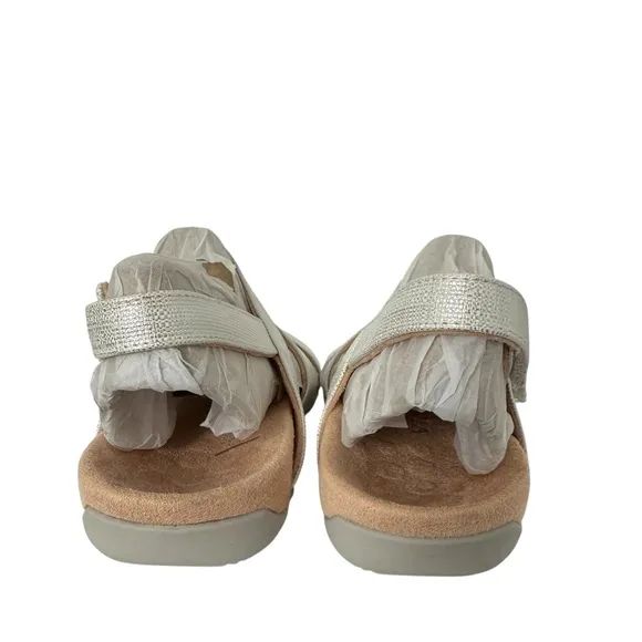 Vionic Women's Silver Adjustable Back Strap Walking Sandals Size 8 NEW