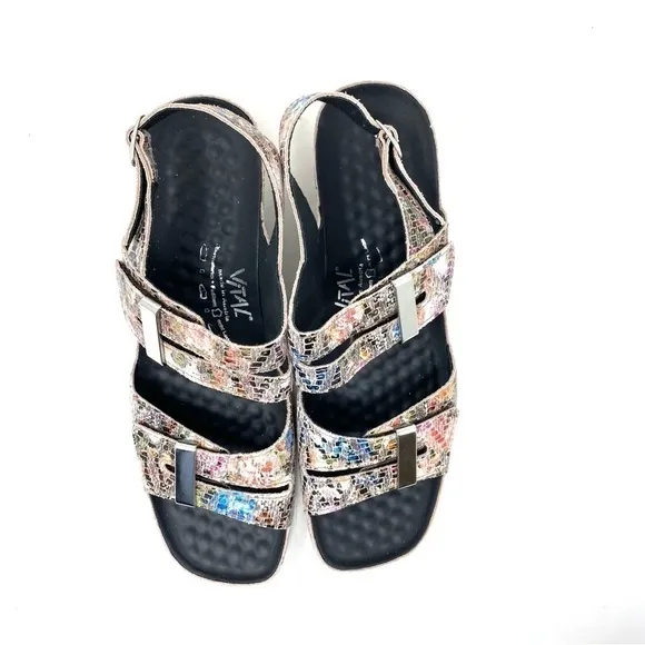 Vital 0506 Leather Dress Slingback Sandals Ethno Natur