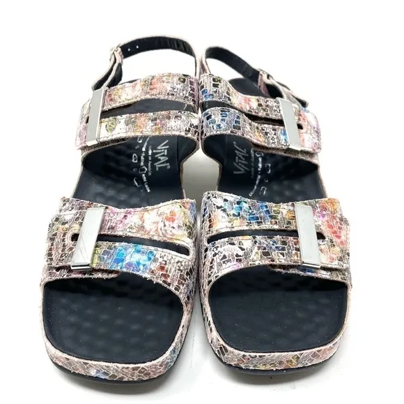 Vital 0506 Leather Dress Slingback Sandals Ethno Natur