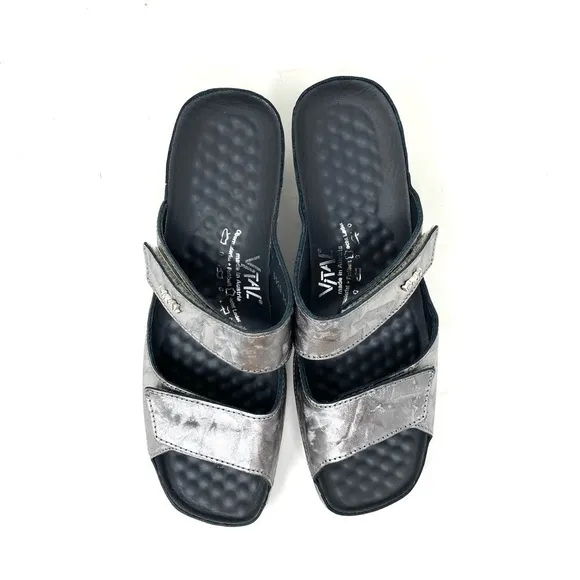 Vital 0520 Joy Seed Platin Mule Comfort Sandals