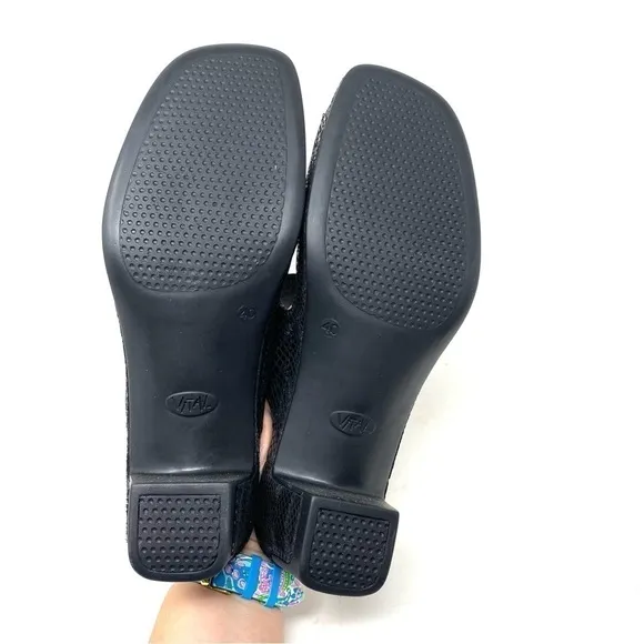 Vital 0520 Joy Snake Schwarz Comfort Mule Sandals