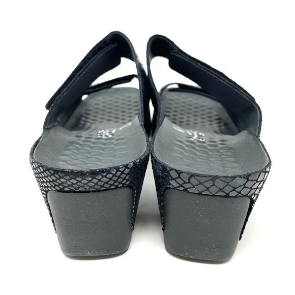 Vital 0520 Joy Snake Schwarz Comfort Mule Sandals